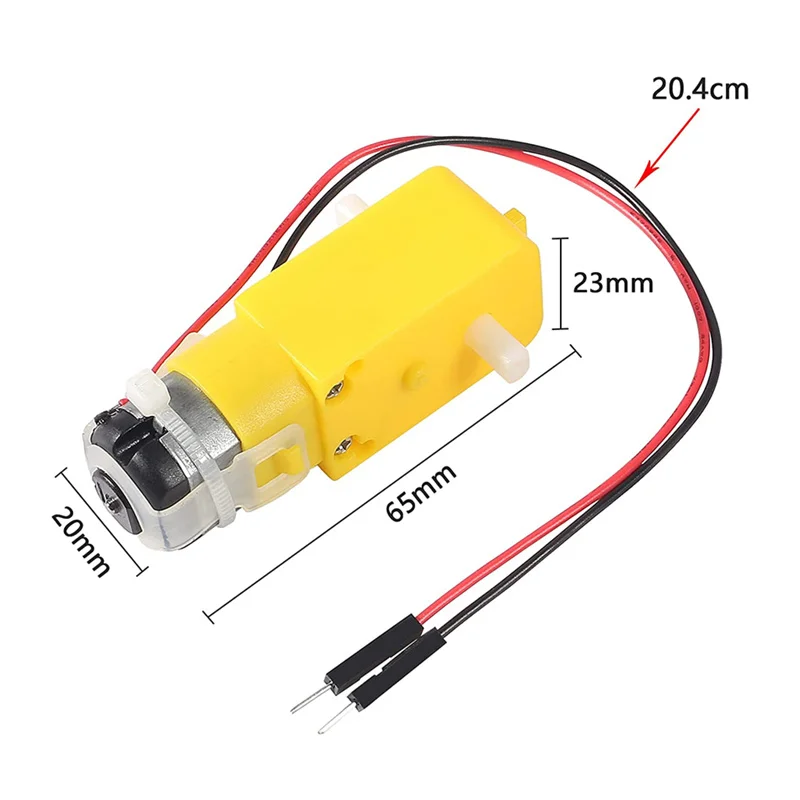 4 Uds TT Motor inteligente coche Robot engranaje Motor rueda Kit 3-6V DC engranaje eléctrico TT Motor L forma doble eje inteligente para coche Robot - imagen 3