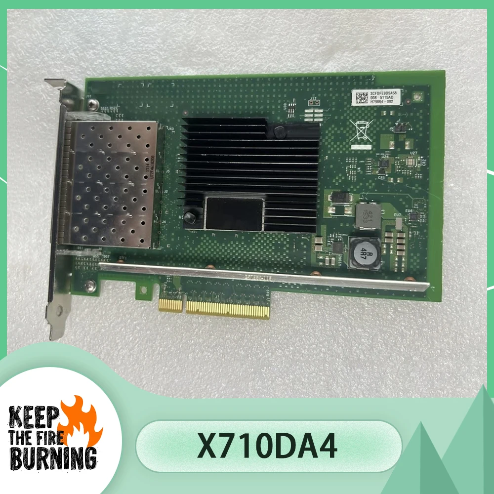 X710DA4 Chip de cuatro puertos eléctricos Tarjeta de red de 10 bits Gigiga X710-DA4 - imagen 3