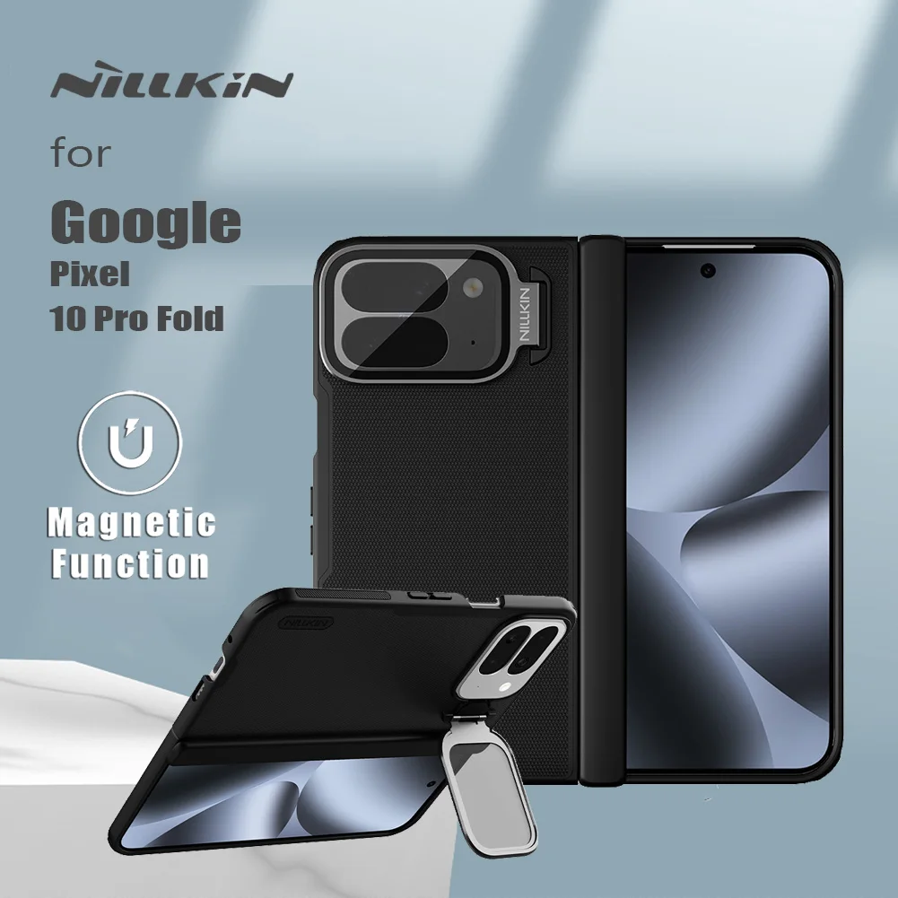 Nillkin para Google Pixel 10 Pro funda magnética plegable súper esmerilado Protector de cámara soporte duro PC contraportada protección - imagen 2