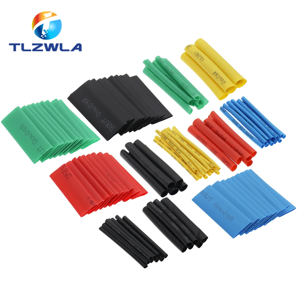 530 unids/set poliolefina retráctil surtido de tubos termorretráctiles Cable de alambre manguito aislado juego de tubos 2:1 funda de tubo impermeable - imagen 2