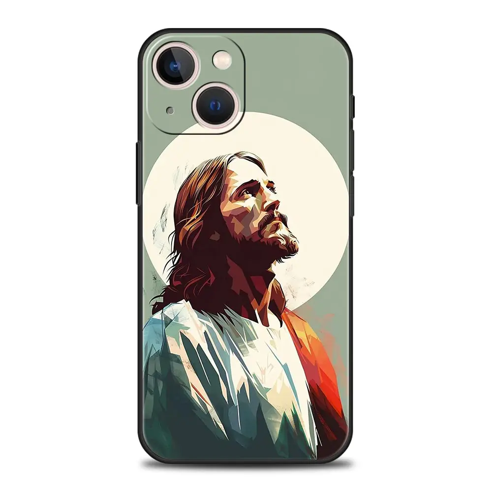 Funda de teléfono fe cristiana religiosa Jesús para iPhone 16 13 15 14 12 11 Pro MAX XR X SE XS 7 8 Plus funda suave de TPU - imagen 4