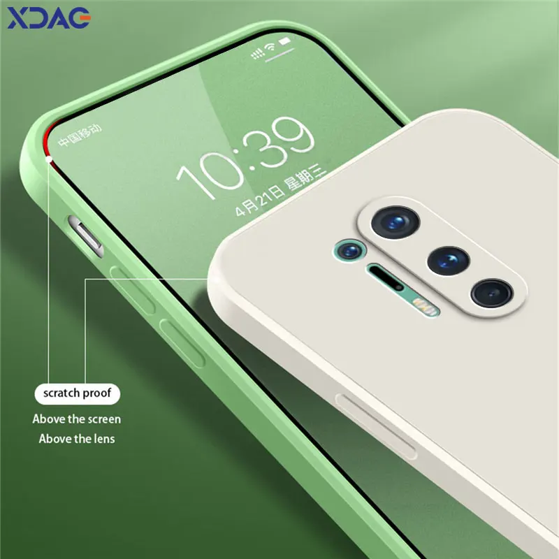 Funda trasera líquida cuadrada Original para OnePlus 8 8T Pro 5G UW funda de teléfono impermeable de silicona suave One Plus OnePlus8 8Pro Fundas - imagen 4