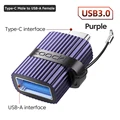 Type C to USB Purple