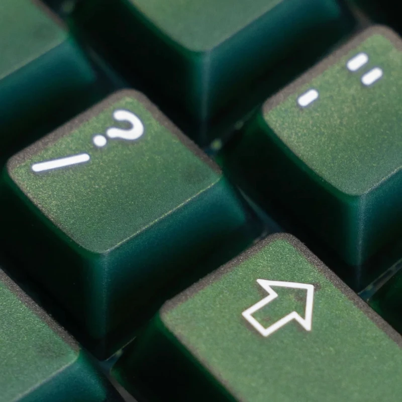 ECHOME-Juego de teclas con temática de Jade Esmeralda, tapa de teclado translúcida de doble capa ABS, perfil de cereza para teclado mecánico