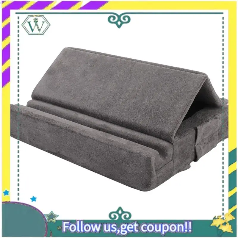 Soporte de almohada para tableta A28Q con almacenamiento, soporte plegable, base de almohadilla suave ajustable en ángulo para cama, ordenador portátil y escritorio - imagen 4