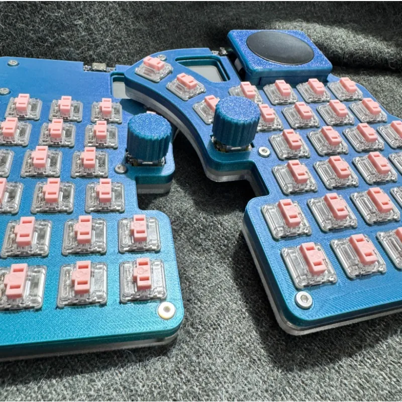 Gran oferta Dilemma Max Kit de teclado de juego dividido 4x6 perilla de impresión Fdm personalizada MX/Choc con cable monomodo ergonomía intercambiable en caliente