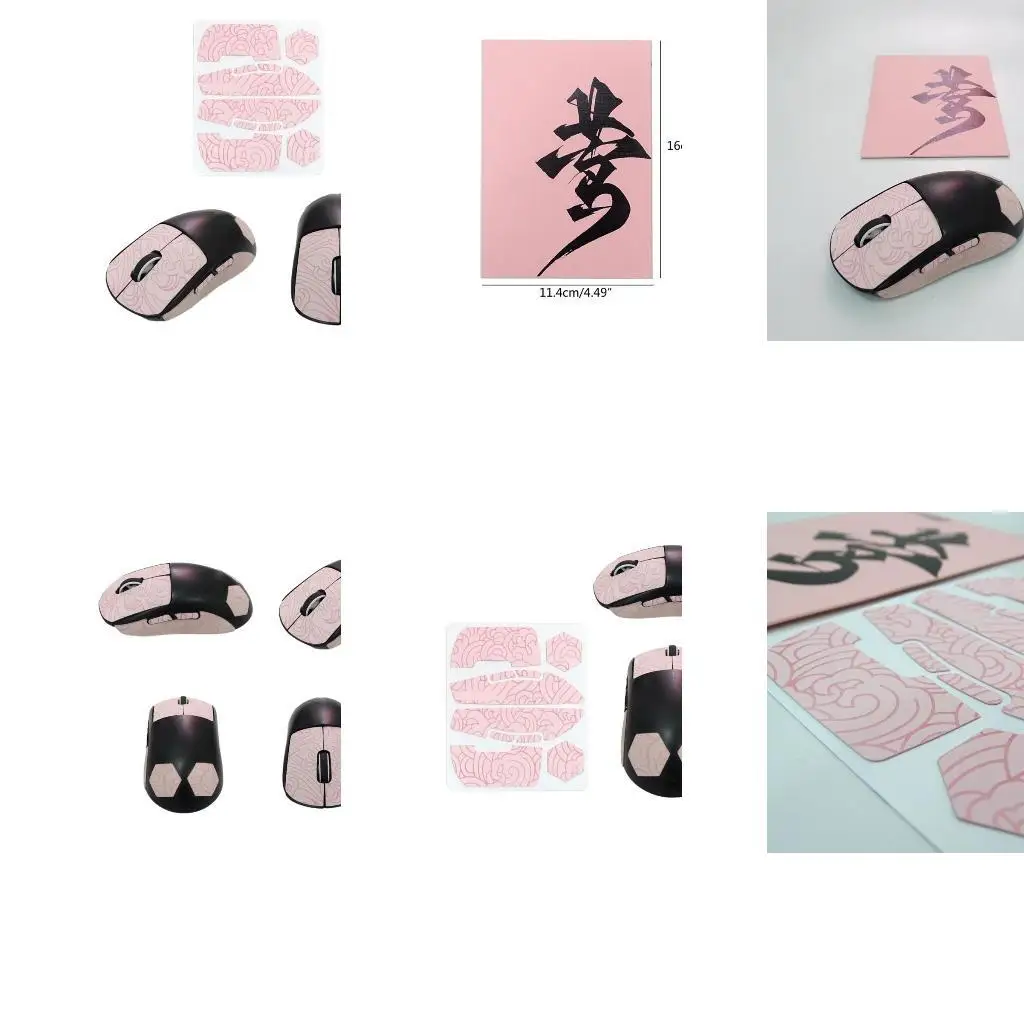 R53C Gaming Mouse Grip Tape Pre Cut For Perfect For GPRO 2 Wireless Mouse Side Stickers Enhances Grip And Absorbs Moisture