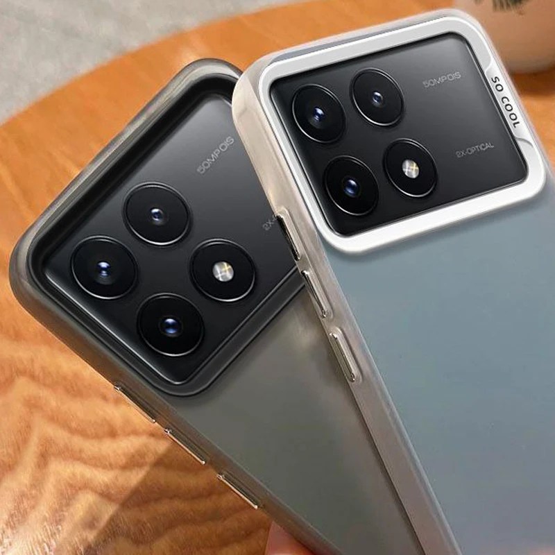 Para Poco F6 X6 Pro funda de teléfono Xiaomi POCO F6Pro funda Redmi K70e K70 Pro funda mate de piel Aurora metálica de lujo - imagen 2