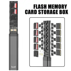 BUDI Caja Portatil 30 en 1 para Tarjetas MicroSD SDXC SDHC TF