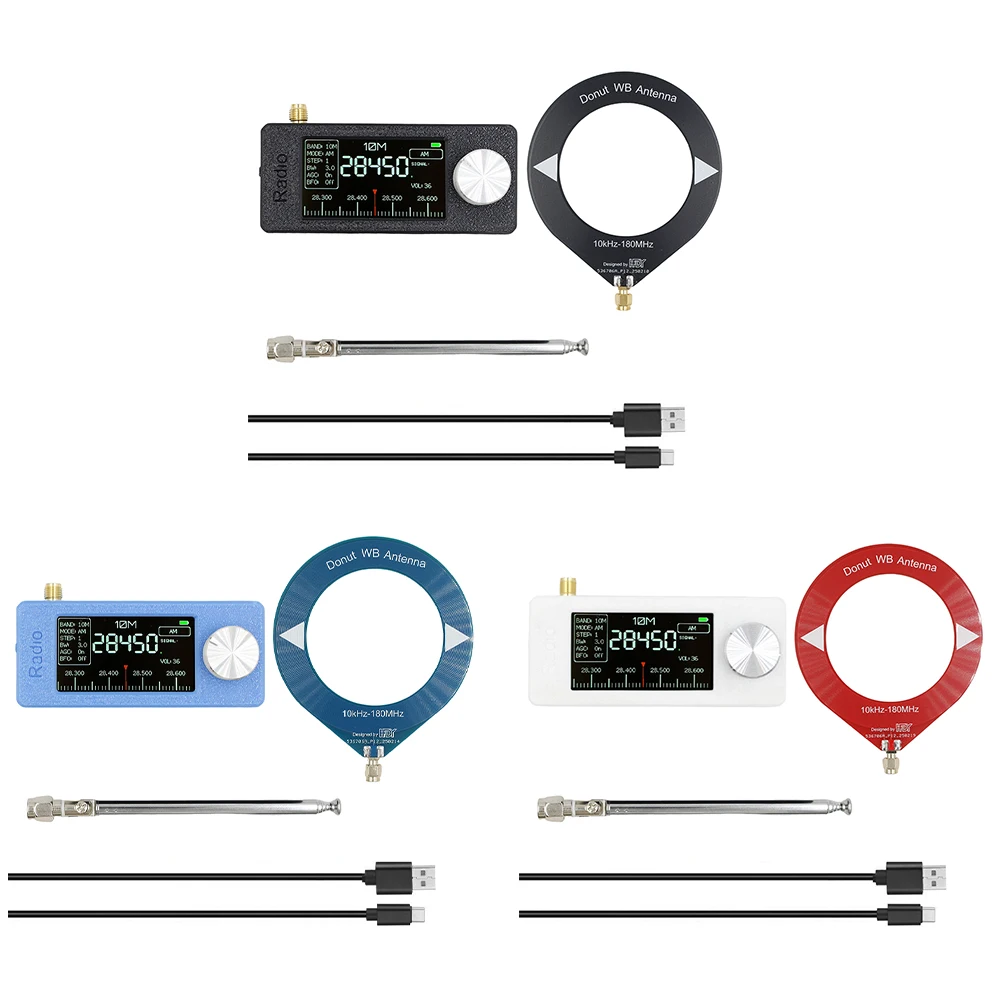 Radio portátil SI4732 de 0,5-108 mhz, pantalla IPS de 1,9 pulgadas, receptor de Radio de todas las bandas, LSB, USB, AM, FM, HF, SW, MW, VHF, Radio con 2 antenas - imagen 4