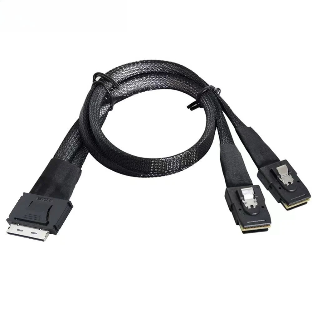 Oculink PCI-E SFF-8611 8I a MINI SAS SFF-8087 * 2 Servidor Cable adaptador interno de alta velocidad Longitud opcional 0,5 M 1 M - imagen 4