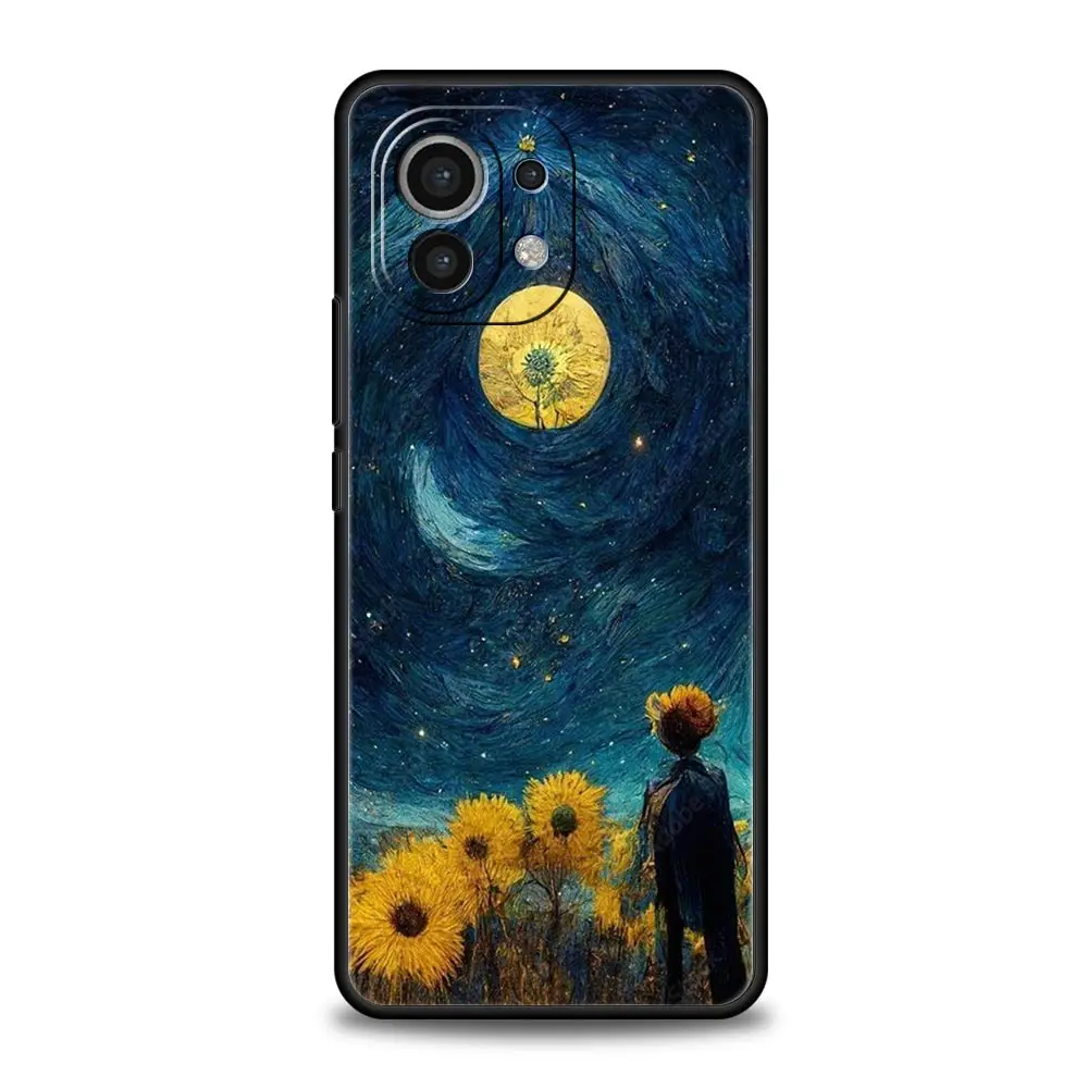 Funda de teléfono para Xiaomi Mi 14 13 12 11 Lite 13T 12T 11x 11T 10T Pro 9T Note 10 Lite funda de silicona suave noche estrellada van gogh - imagen 4