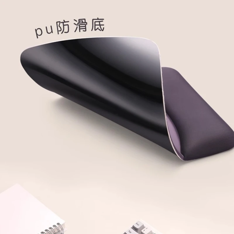 Alfombrilla de silicona para muñeca, juego de alfombrilla para ratón, teclado de algodón con memoria degradada Simple, soporte de mano para ordenador portátil y oficina, antideslizante - imagen 4