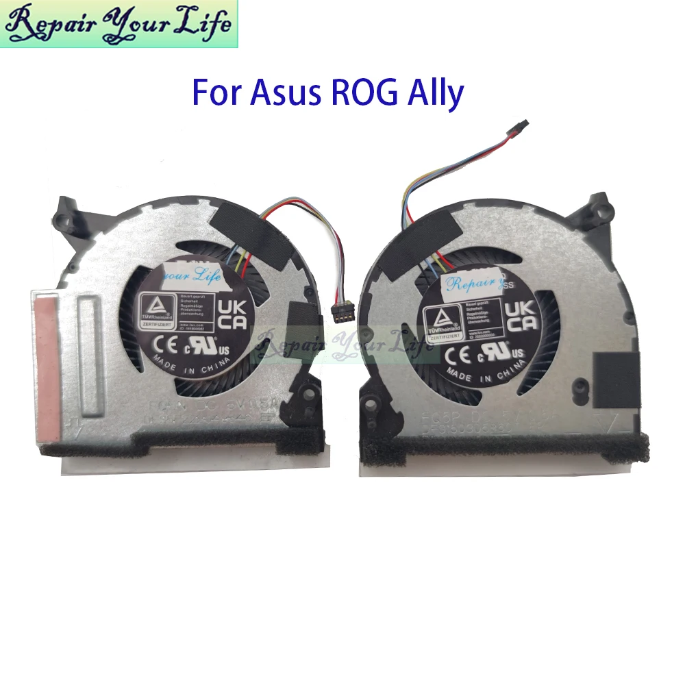 Piezas de PC de consola portátil con ventilador de refrigeración para Asus Rog Ally RC71L 2023 13NR0GY0M01011 13NR0GY0M02011 6033B 0124601   6033B 0124501   Nuevo
