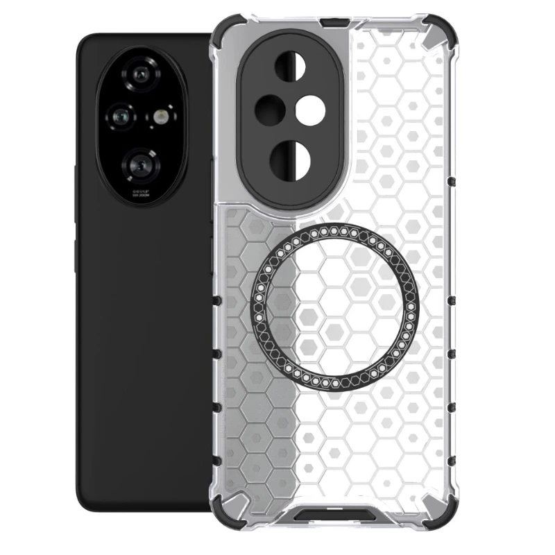 Para Huawei Honor 200 Pro 5g anillo magnético contraportada funda de teléfono anillo Magsafe lente de carga inalámbrica proteger fundas Coupe a prueba de golpes