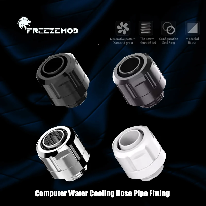FREEZEMOD-manguera de refrigeración por agua para ordenador, accesorio para tubos de PVC PE de 10x13MM, superficie lisa, fijación de llave Hexagonal delgada de 3/8 pulgadas