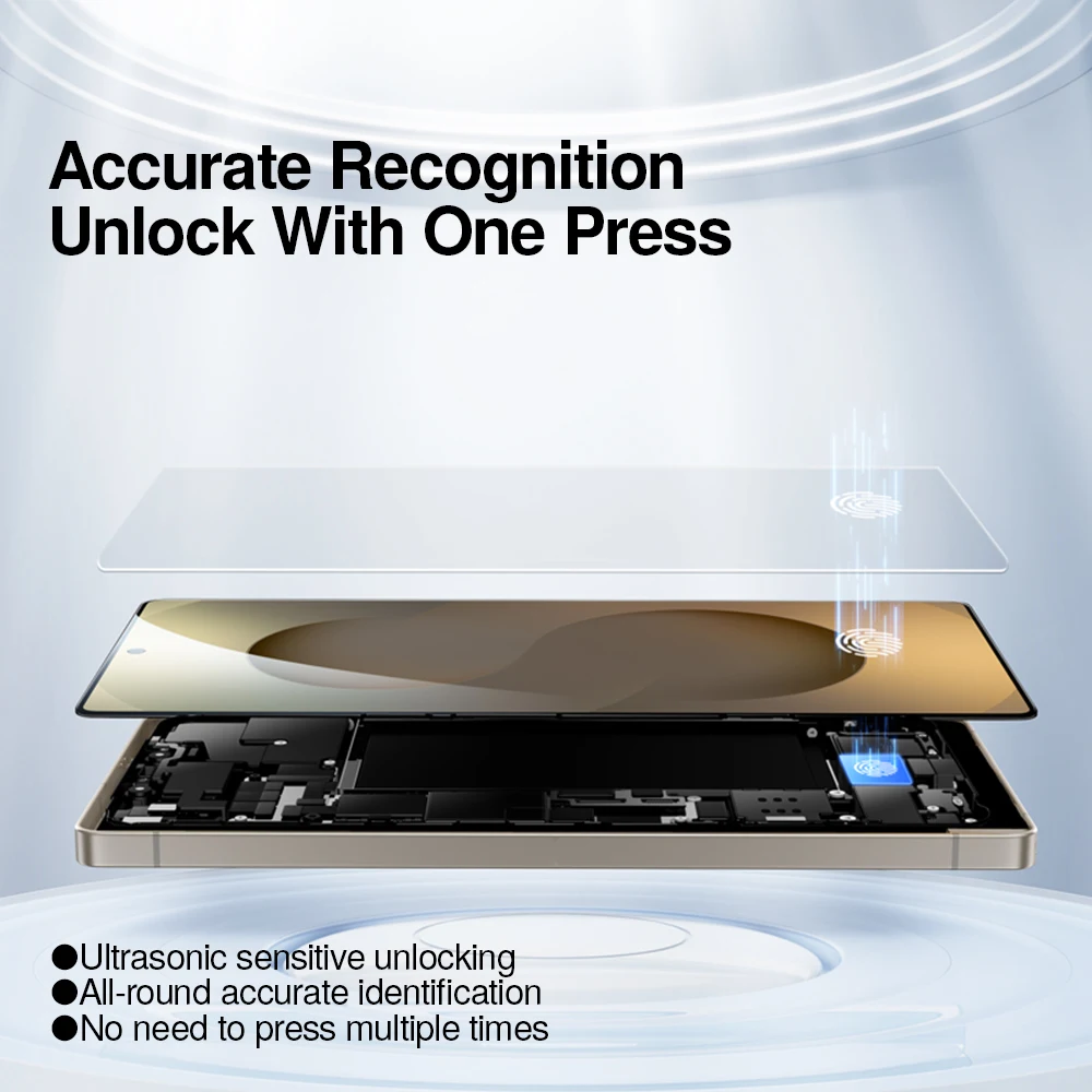 SmartDevil Protector de pantalla sin polvo para Samsung S25Ultra S24Ultra S23 S25 Edge pegamento completo película suave microcristalina a prueba de polvo - imagen 4