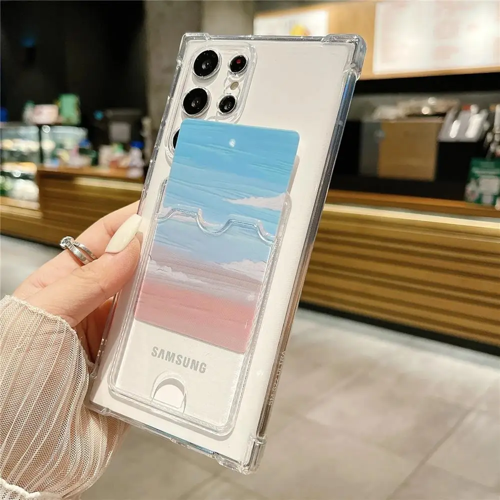 Funda tipo billetera de TPU suave transparente a prueba de golpes para Samsung Galaxy para Samsung S25 S24 S23 S22 S21 Ultra Plus S20 FE tarjetero de bolsillo - imagen 5