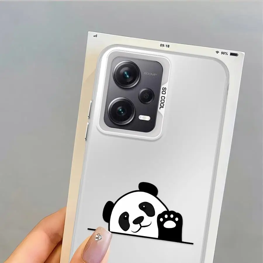 Funda trasera de teléfono para Xiaomi Redmi 9T 12C A1 A2 Plus A5 K60 14C 13C 9C 10C lindo Panda de dibujos animados - imagen 5