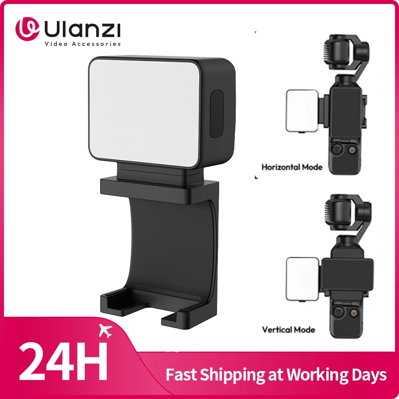 ​ Ulanzi LM001 Pocket 3 Mini luz de vídeo Luz de relleno para DJI Pocket 3 IPX4 Luz de relleno magnética impermeable para DJI Pocket 3