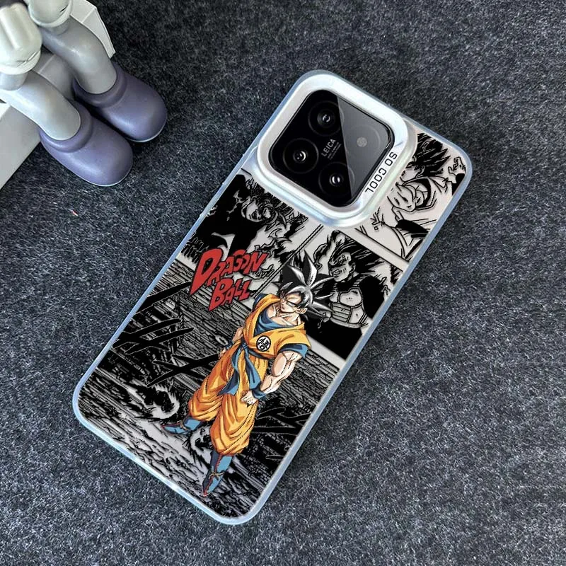 Funda divertida d-dragon Ball Saiyan para Xiaomi Poco X3 X5 X6 F5 F6 M6 Pro GT NFC Pro, funda plateada colorida para teléfono - imagen 2