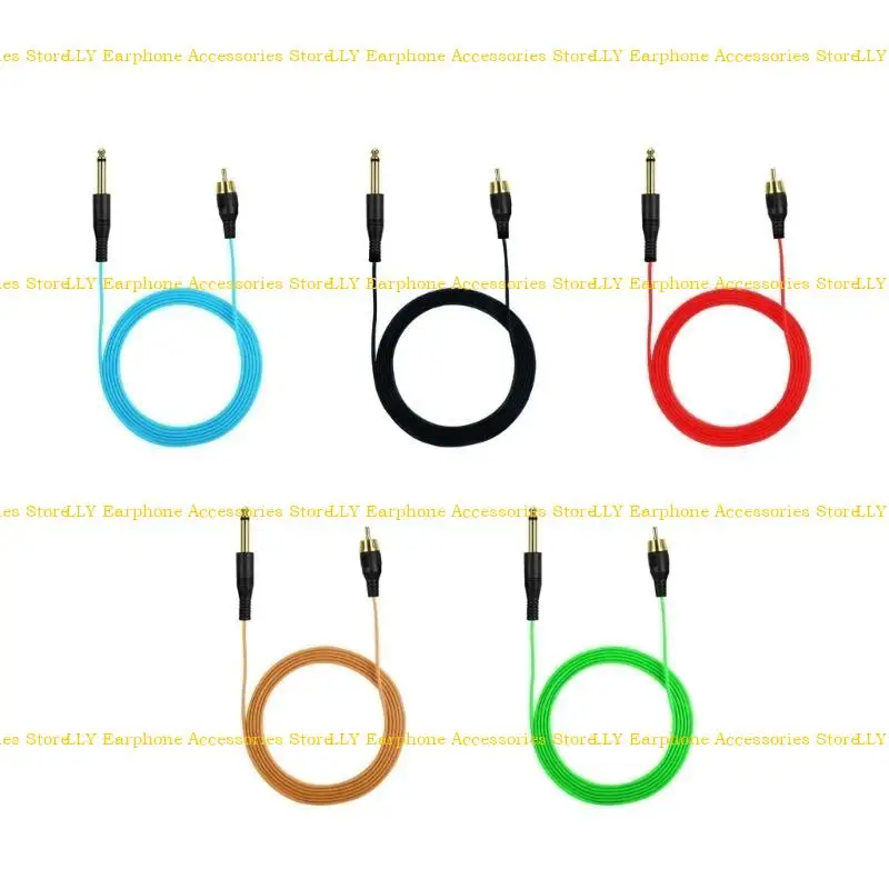 462e 1.8m color RCA Machine Hook Line Pen RCA 6.35 mm Conector mono OD2.2 Material tipeo suave - imagen 3