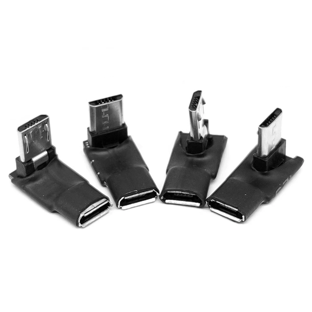 Adaptador de datos USB de 90 grados en ángulo izquierdo y derecho hacia arriba Micro 5 pines hembra a Micro USB macho a Mini enchufe USB Micro USB - imagen 2