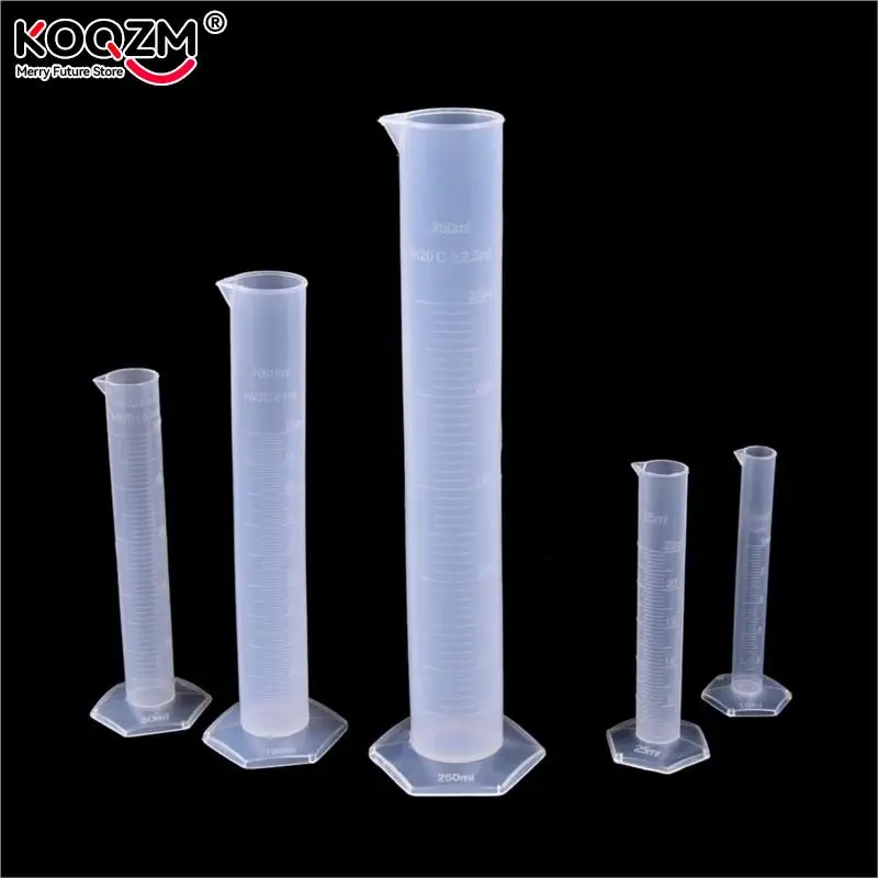 Cilindro de medición de plástico, herramientas graduadas, cilindro de laboratorio de química, suministros de laboratorio escolar, 50ml - imagen 2