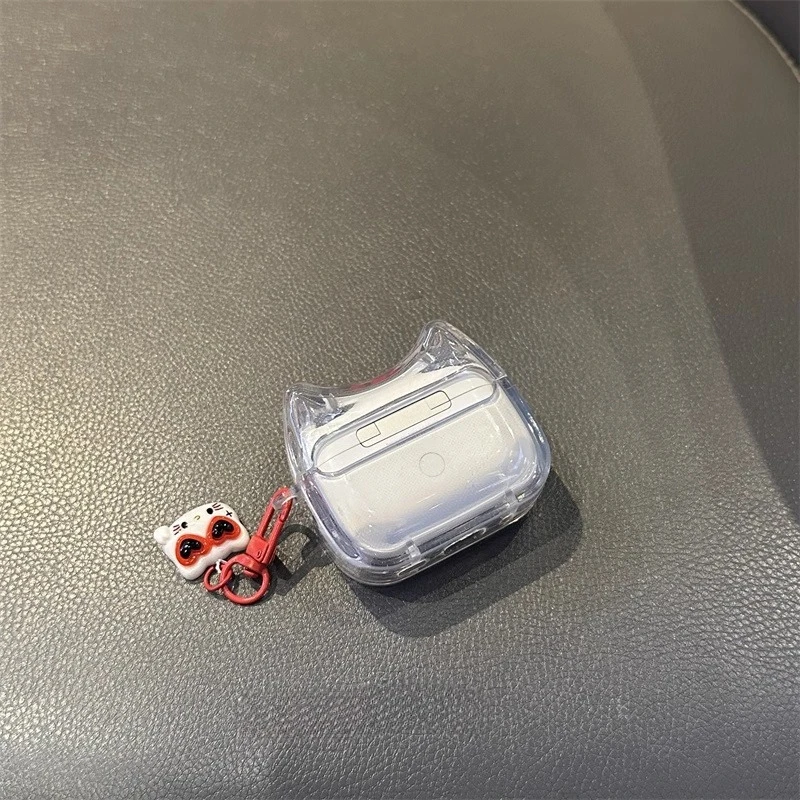 Gafas Kitty Cat funda para auriculares para AirPods 4 (2024) Airpod Pro 1 2 3 auriculares Bluetooth caja de carga cubierta protectora para auriculares - imagen 5