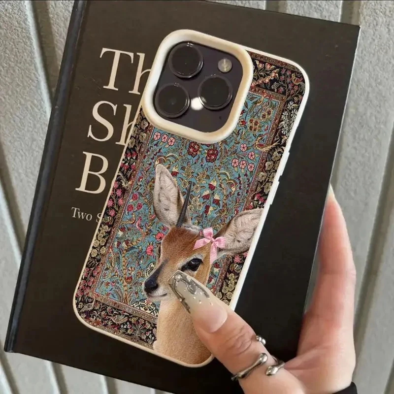 Funda de teléfono con diseño de silicona Vintage Deer Lichee para Xiaomi Poco F7 F6 F5 X7 X6 X5 M6 Pro 4G, funda trasera de parachoques a prueba de golpes - imagen 4