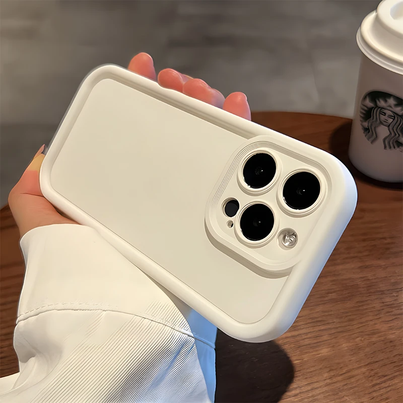 Funda de silicona líquida mate gruesa de lujo para iPhone 15 14 13 12 11 Pro Max, funda suave a prueba de golpes para iPhone 15 Plus - imagen 3