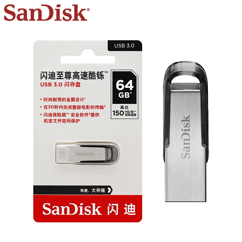 Unidad flash SanDisk USB 3,0 CZ73 hasta 150 Mb/s Pen Drive 16GB 32GB 64GB Pendrive de alta calidad 128GB 256GB 512GB USB A U Disk - imagen 5