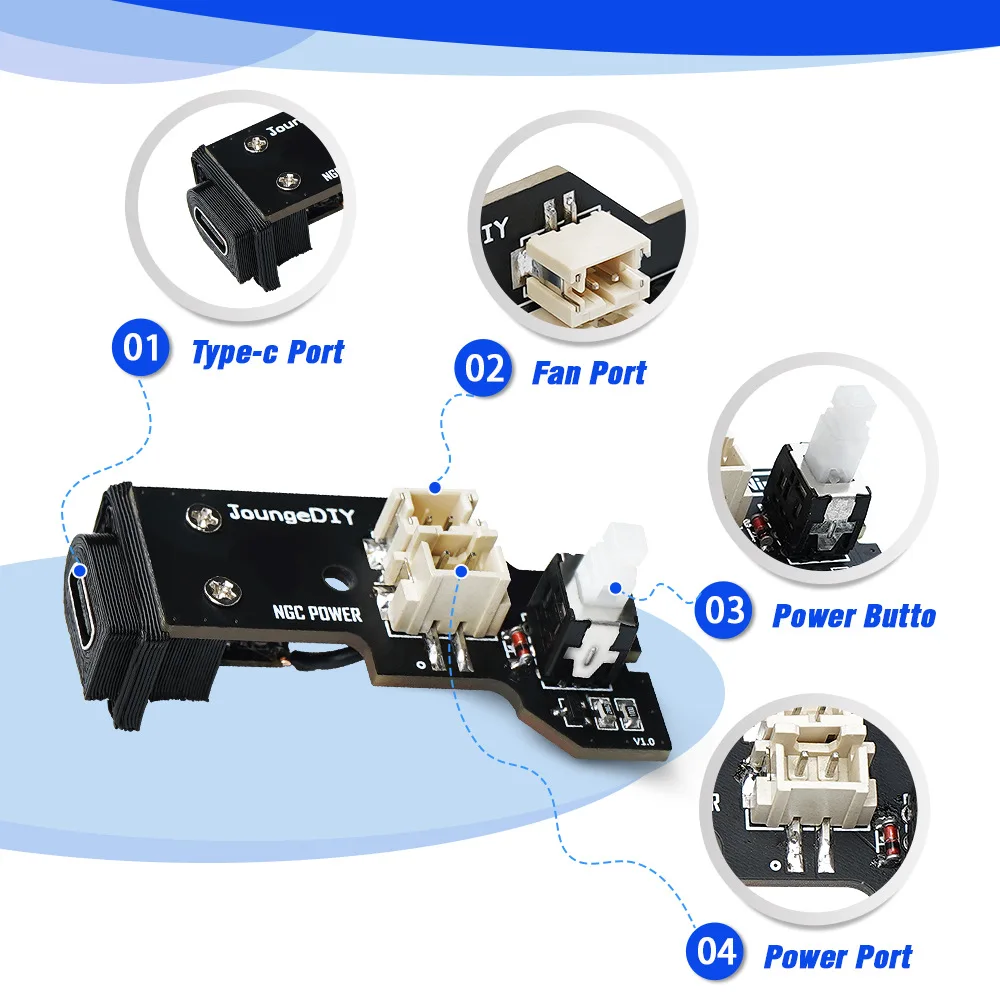 Diseño 12V 3A tipo C PSU Mod para Nintendo Gamecube DOL-001 y DOL-101 reemplazo DC PSU Placa de alimentación para consola de juegos NGC - imagen 2