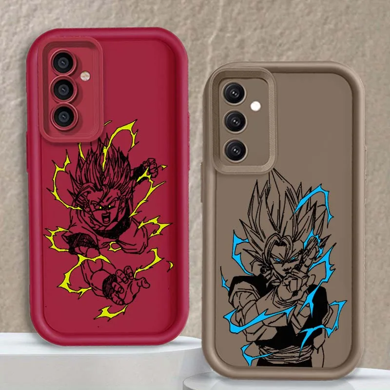 D-Dragon Ball Son Goku Fun Anime para Samsung A71 A56 A55 A54 A53 A51 A35 A32 A31 A16 A15 A06 cubierta de la caja del teléfono de la escalera del ojo - imagen 2