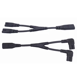 C8 a 2xC7 IEC 320 C8 2 pines macho a 2 x C7 hembra Y Cable de alimentación dividido aproximadamente 28 CM