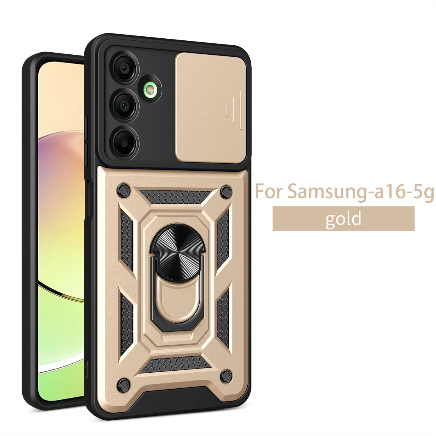 Para Samsung Galaxy A16 funda con anillo magnético soporte contraportada para a16 5G fundas de teléfono con armadura a prueba de golpes