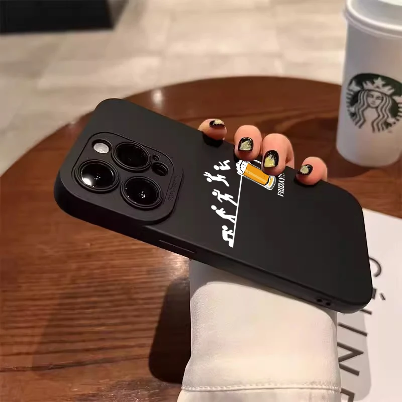 Para Xiaomi Redmi Note 10 11 12 Pro 13 14 Pro Plus 5G 11S 10S 12S 12C 14C 13C 4G funda negra divertida Beer Man funda de teléfono de silicona - imagen 4