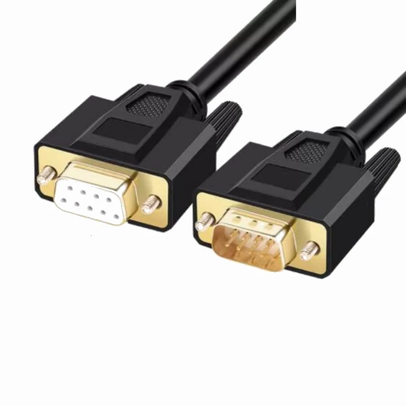 Línea serie de 9 pines chapada en oro Línea de datos RS232 COM Línea de conexión directa DB9 macho hembra - imagen 2