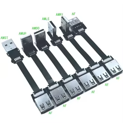 Cable Extensión USB Tipo A Macho-Hembra Ángulo 90° para HDD