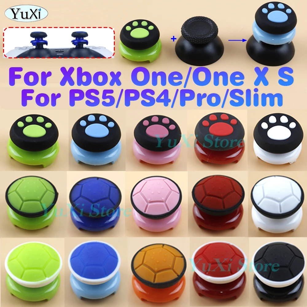 Tapas de agarre para pulgar, tapas de silicona analógicas para PS5, PS4,/Pro/Slim PS3, Xbox One360, controlador de mando, tapa de silicona, 1 ud.