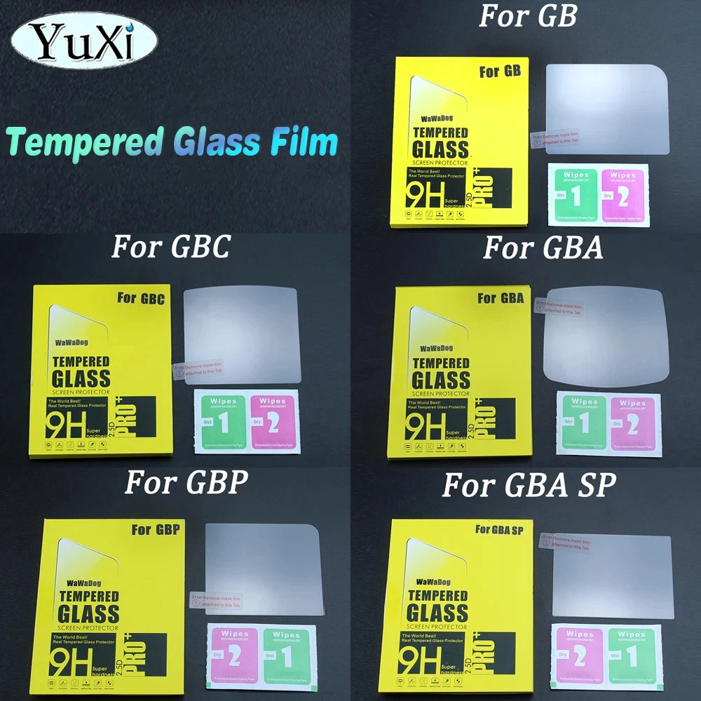 1 unidad de vidrio templado antiarañazos para Gameboy Color GBC para Gameboy Advance GBA SP GB GBP consola de juegos película protectora de pantalla