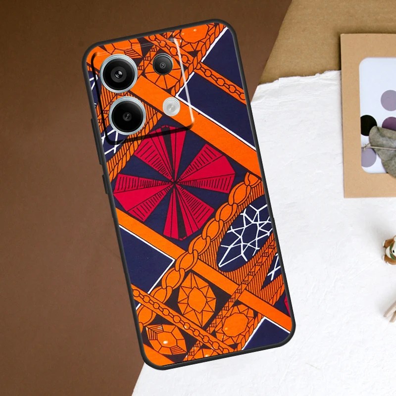 Funda estampada de tela de estilo africano para Xiaomi Redmi Note 13 Pro Plus Note 12 11 9 10 11S 10S 12S Redmi 13C 10C 12C - imagen 2