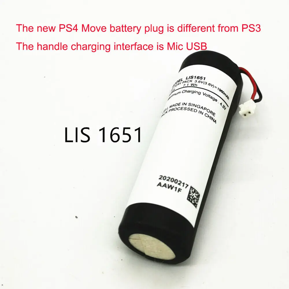 Batería LIS1651 de 2 piezas, 1960mAh, para Sony PS4 Play, nuevo tipo, estación de movimiento, controlador de movimiento, baterías para mano derecha/izquierda - imagen 3