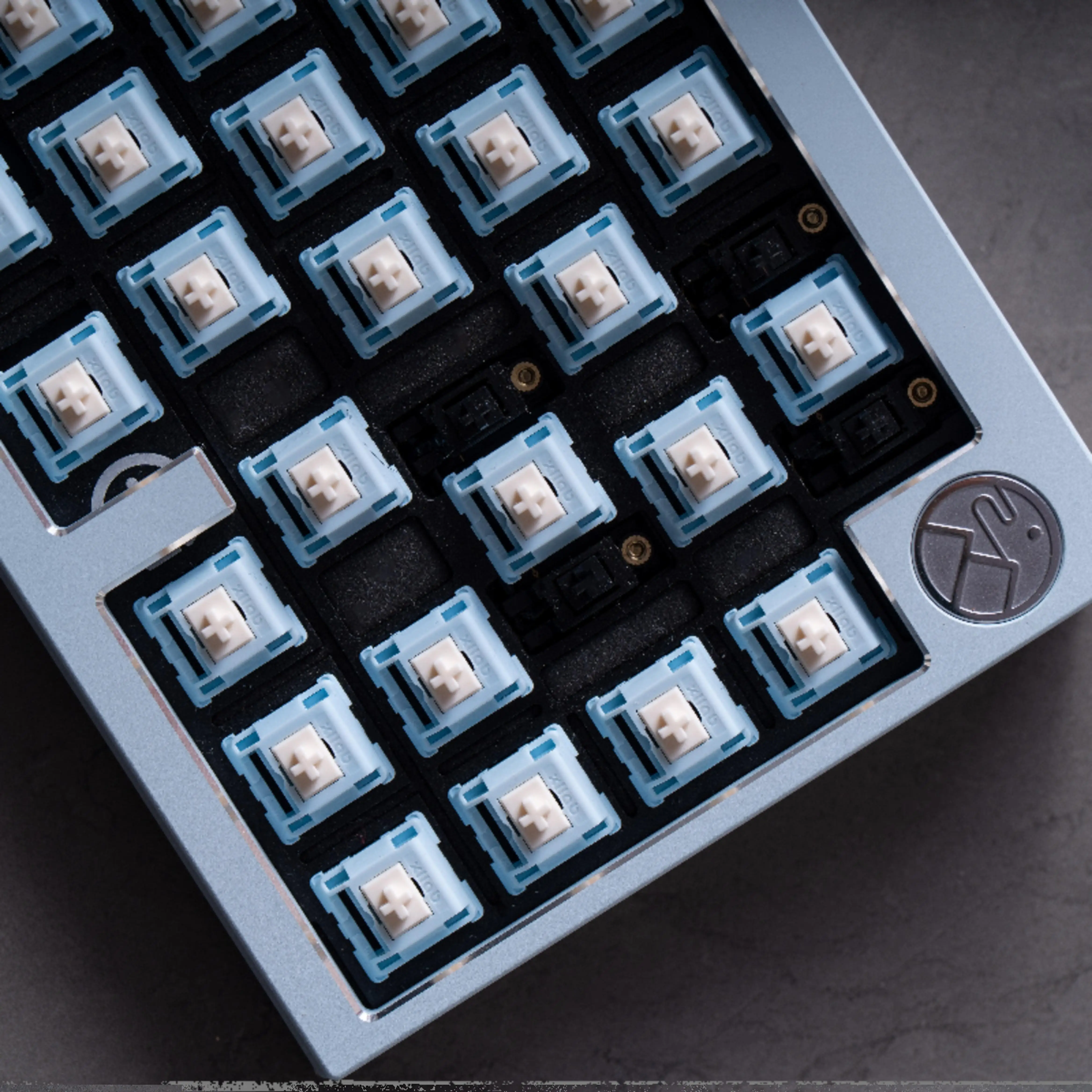 XLLAB x HMX interruptor lineal de yogur 37g 45g 53g Actuación teclado mecánico lubricado de fábrica interruptores DIY