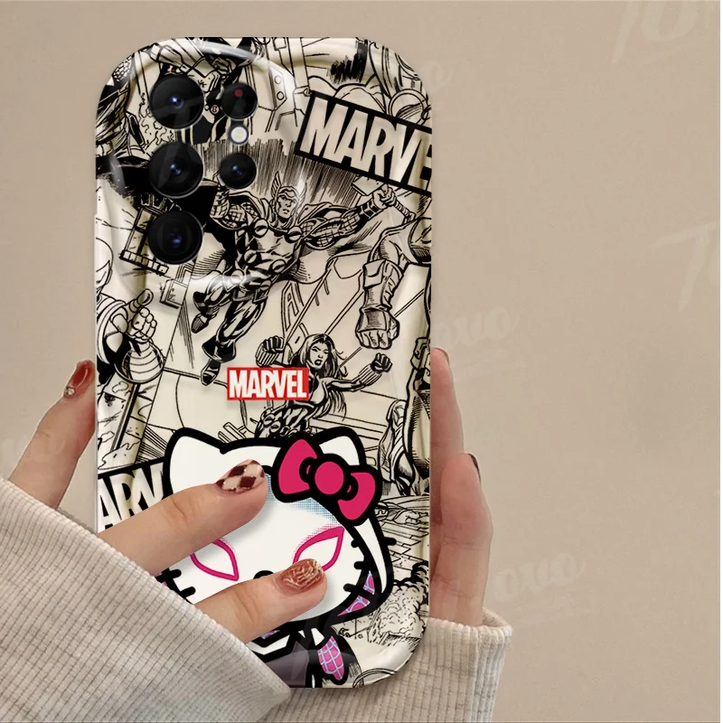 Funda de silicona con dibujos animados de Marvel, Spiderman, HelloKitty, Samsung Galaxy A53, A54, A34, A14, A24, A13, A23, A33, A73, A15, A05, A05S - imagen 4