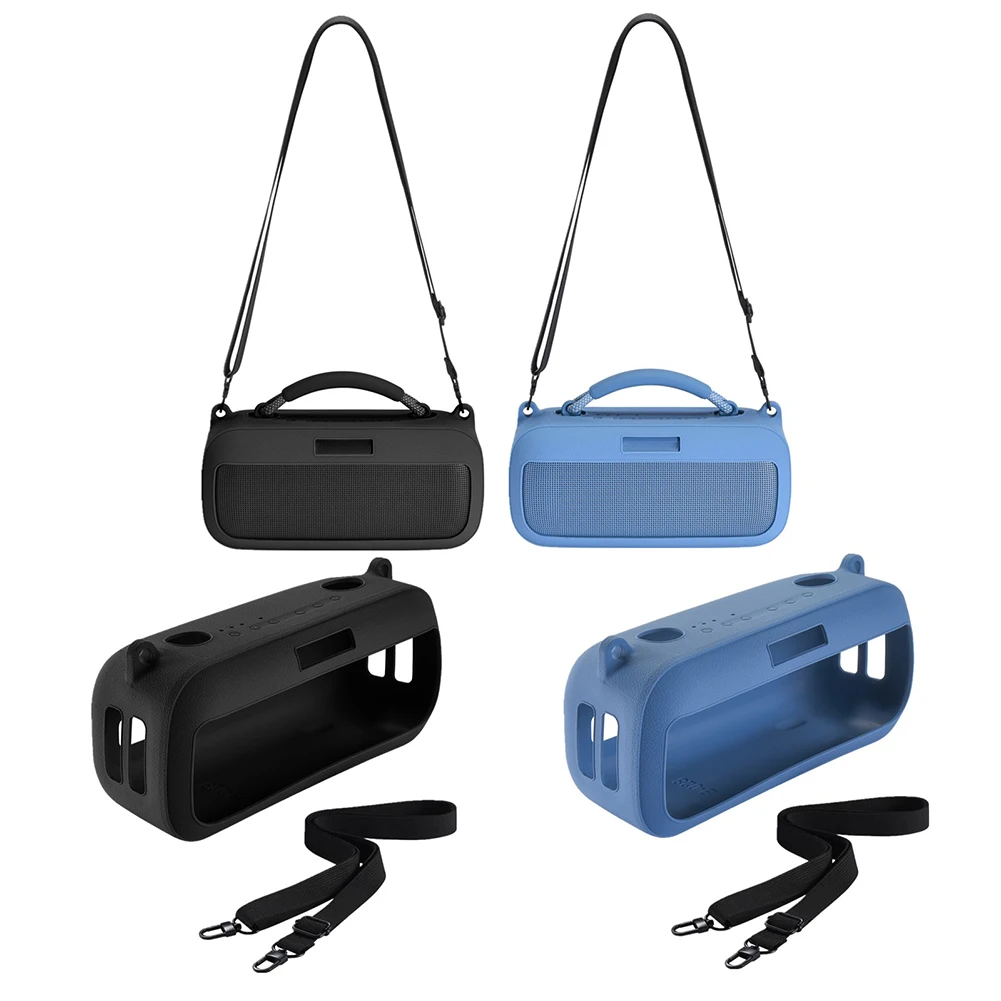 Funda de silicona a prueba de golpes, Estuche de transporte de viaje con correa para el hombro, bolsa para altavoz Bose SoundLink Max