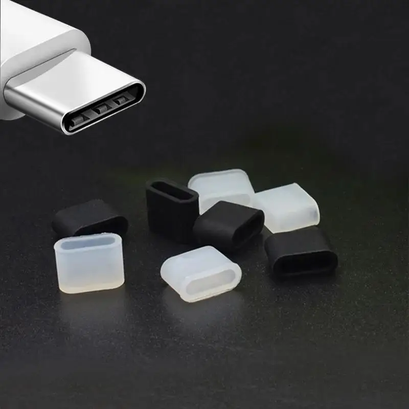 Paquete de 20 tapones antipolvo de silicona USB-C: cubiertas protectoras antipolvo para puertos de carga tipo C, tapas de silicona para línea de datos