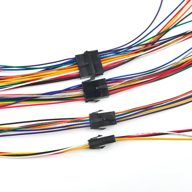 Arnés de cables para coche, color negro, 5557/5559, 4,2mm, 4P/6P/8P/10P/12P/14P/16P/18P/20P/22P/24 Pines, 2 unidades conector 1007-18AWG, 30CM de longitud - imagen 2