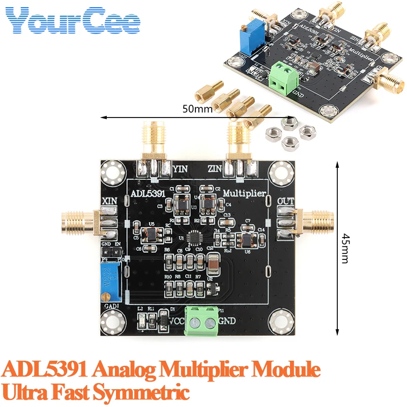AD834 500Mhz AD835 módulo multiplicador de cuatro cuadrantes ADL5391 simular módulo multiplicador de 2GHz módulo de adición analógica NE564FM demodu - imagen 5