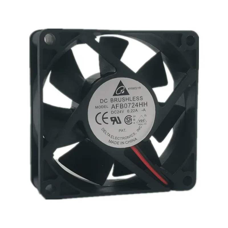 Nuevo delta AFB0724HH 7025 24V 0.22a ventilador de refrigeración de potencia inversor de dos cables - imagen 2